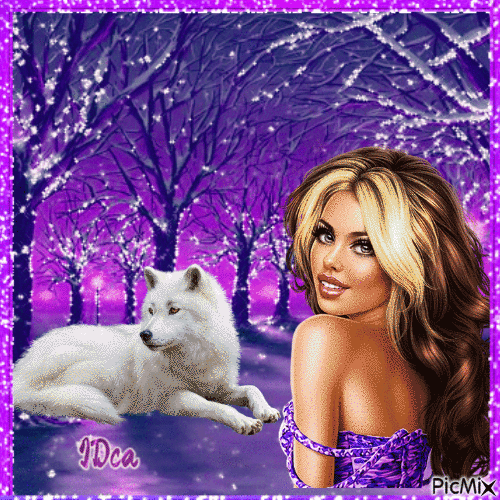Loup et belle - Free animated GIF