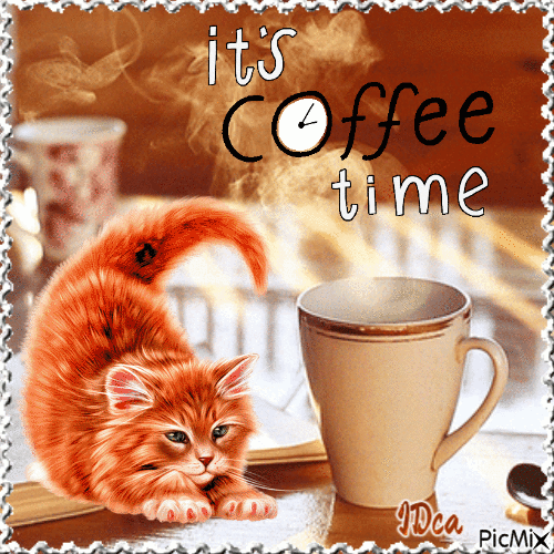 It's coffe time - Gratis animeret GIF