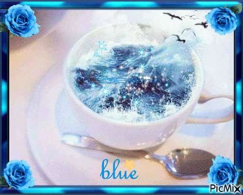 blue coffee1 - Δωρεάν κινούμενο GIF