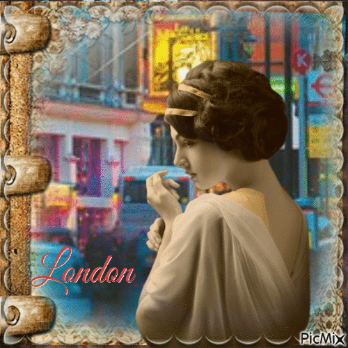 vintage london - GIF animé gratuit
