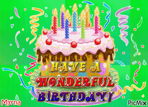 HAPPY BIRTHDAY - Bezmaksas animēts GIF