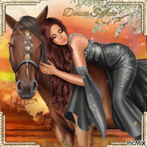 Concours : La femme et son cheval - 無料のアニメーション GIF