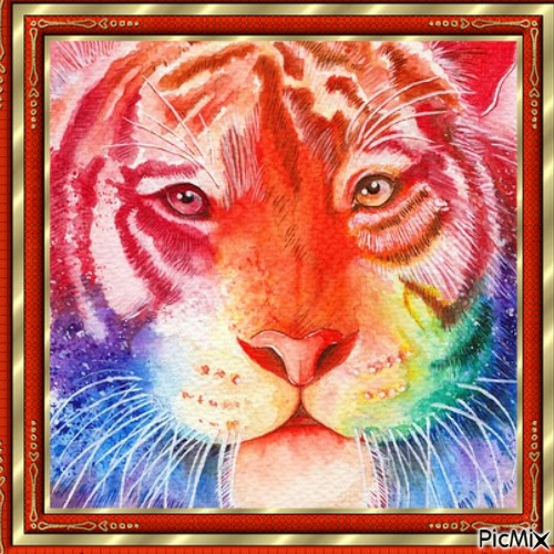 Lion Water Color - png gratis