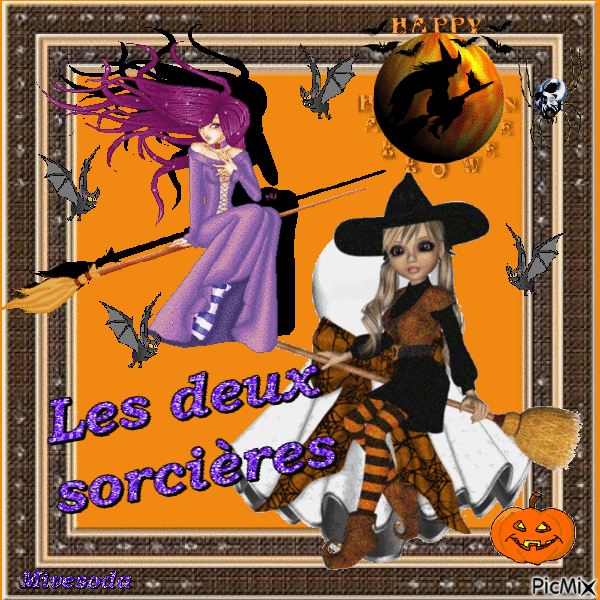 Les 2 sorcières.2 - Бесплатный анимированный гифка