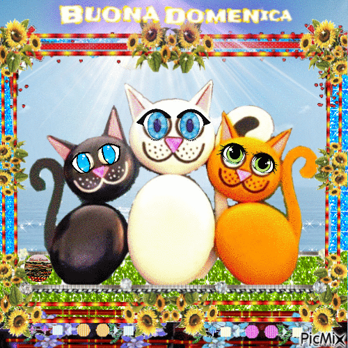 Buona Domenica - Gattini - Безплатен анимиран GIF