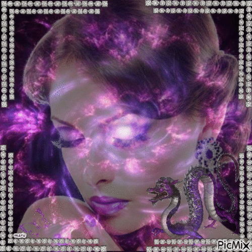 la femme violette - 免费动画 GIF