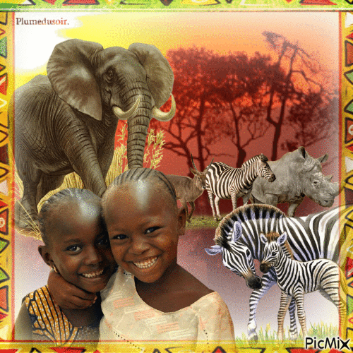 Merveilleux enfant(s) africain(s) - Nemokamas animacinis gif