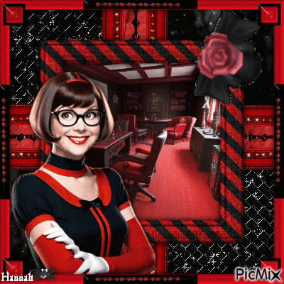 {♠}Velma in a Black and Red Aesthetic{♠} - Free animated GIF