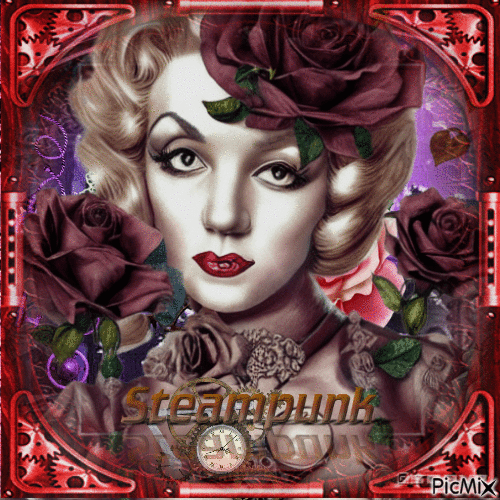 Steampunk Marilyn Monroe - Безплатен анимиран GIF