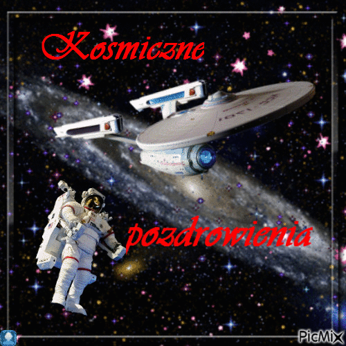Kosmiczne pozdrowienia - Ingyenes animált GIF