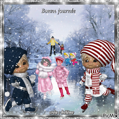 hiver ... joies de la glisse - Darmowy animowany GIF