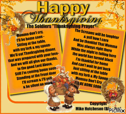 Soldiers Thanksgiving Prayer - Free animated GIF