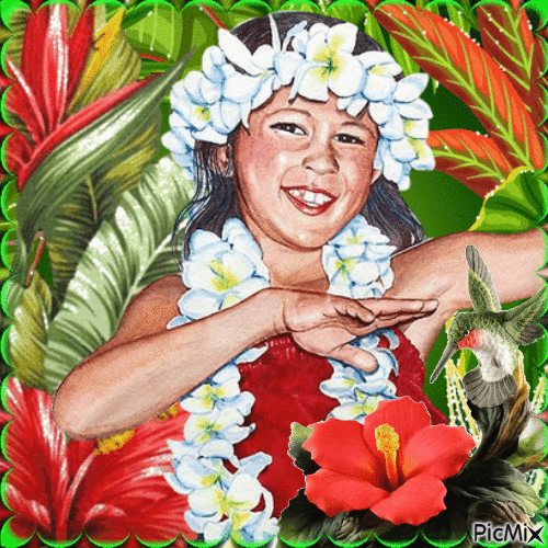Petite tahitienne... concours - Darmowy animowany GIF