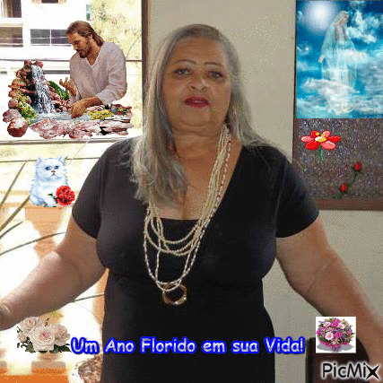 Bençãos Floridas - GIF animé gratuit