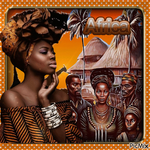 Afrikanische Schönheit - Gratis animerad GIF