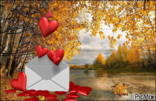 Podzimní   lásky - Besplatni animirani GIF
