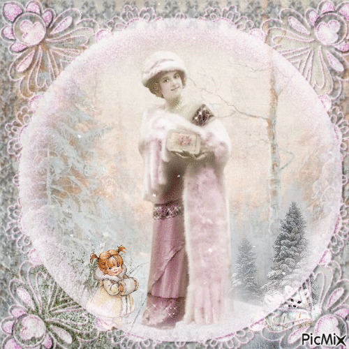 Winter hiver vintage - Free animated GIF