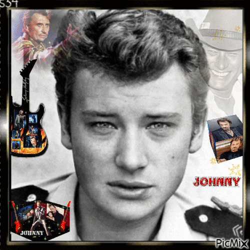 Johnny Hallyday - Animovaný GIF zadarmo