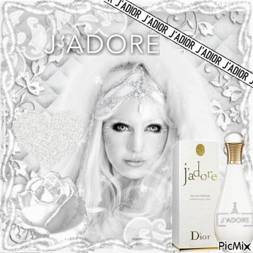 J'adore perfume - White color - Безплатен анимиран GIF