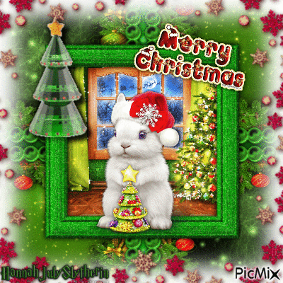 {{♠}}Christmas Bunny #2{{♠}} - Nemokamas animacinis gif