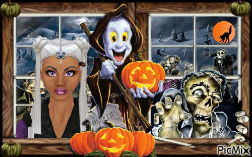 tete d halloween - Безплатен анимиран GIF
