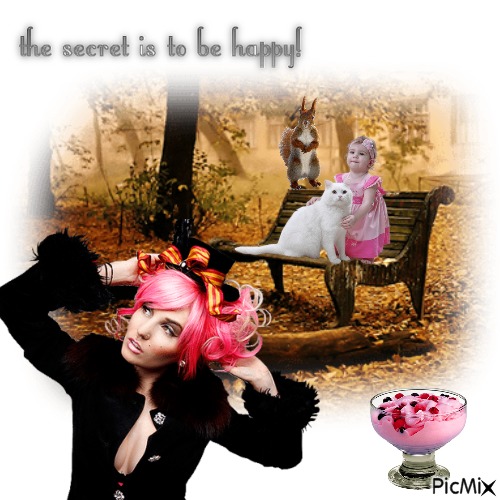 The Secret Is To Be Happy - gratis png