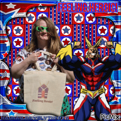 {#}Me with an All Might Beach Hut Bag{#} - 免费动画 GIF