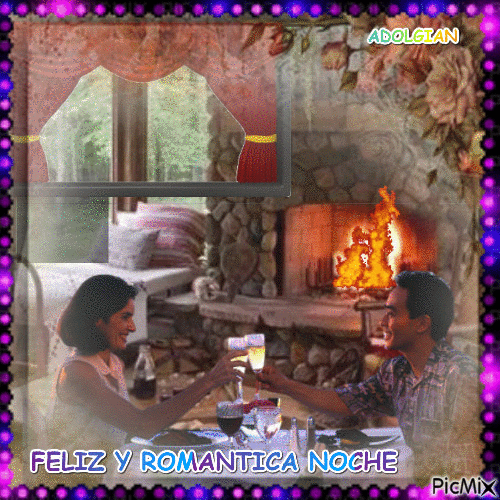 FELIZ Y ROMANTICA NOCHE - GIF animé gratuit