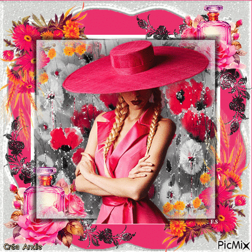 Belle & élégante en chapeau - Δωρεάν κινούμενο GIF