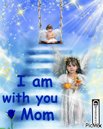 I am with you mom - GIF animé gratuit