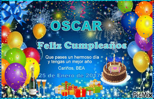 Cumpleaños Oscar - Бесплатни анимирани ГИФ