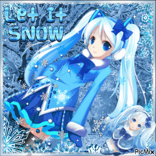 Winter blue - Manga - GIF animado grátis