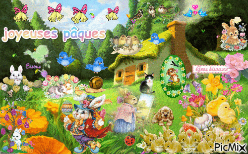 joyeuses pâques - Darmowy animowany GIF
