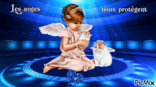 les anges nous protègent - Безплатен анимиран GIF