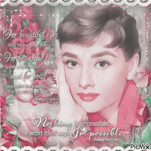 Audrey Hepburn - Δωρεάν κινούμενο GIF
