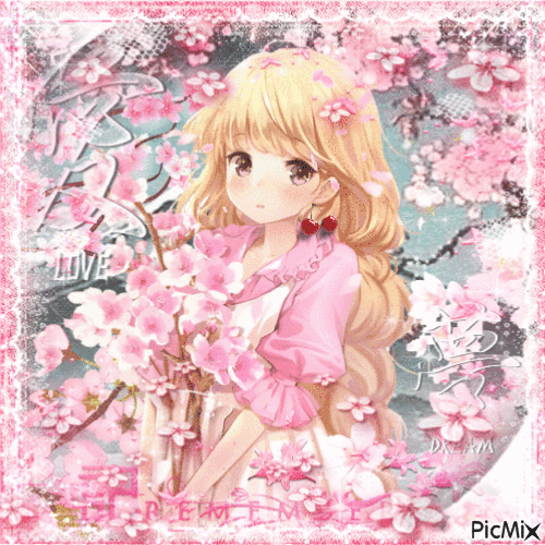 Cherry Blossom Anime Contest - Free animated GIF
