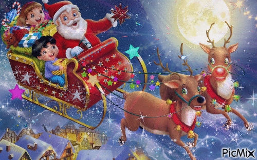 Santa Claus -6 December - Animovaný GIF zadarmo