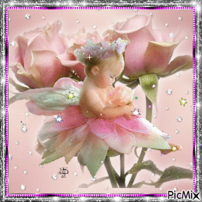 baby flower - GIF animé gratuit