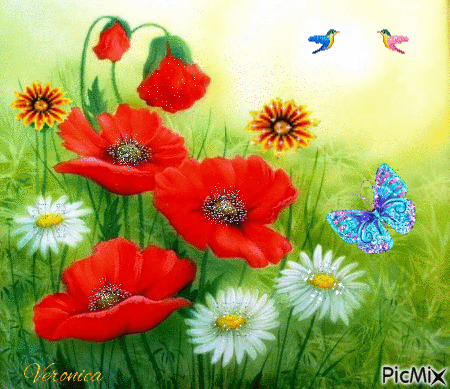Wiesenblumen - Безплатен анимиран GIF