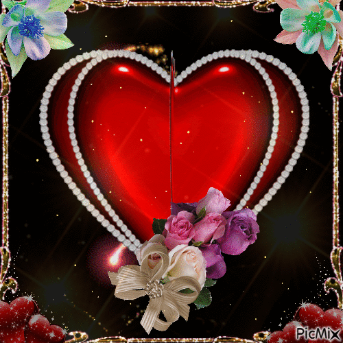 Corazón para el día de San Valentín - GIF animé gratuit
