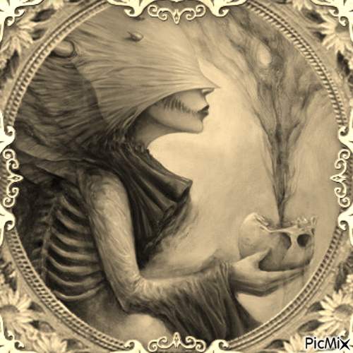 GOTHIC ART IN SEPIA - Free animated GIF