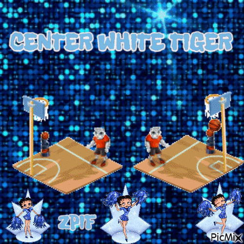 Center White Tiger - GIF animasi gratis