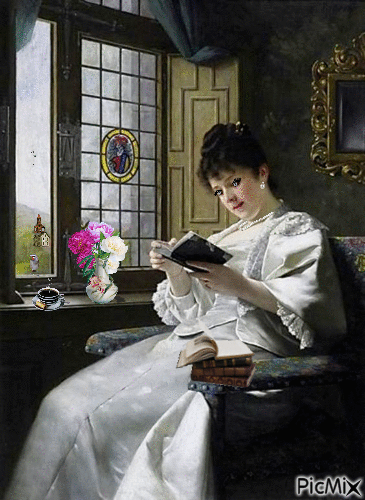 UNE  GRANDE  LECTRICE ! - Free animated GIF