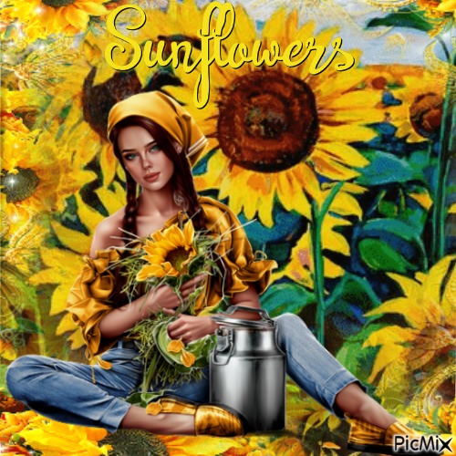 Sunflowers - zdarma png