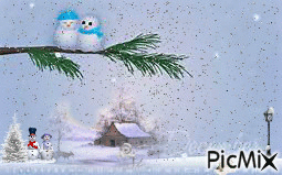 Country Snow - Animovaný GIF zadarmo