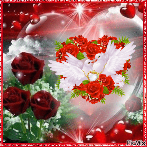 Roses Rouges - GIF animado grátis
