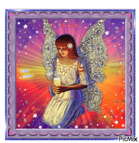Angel with light - GIF animé gratuit