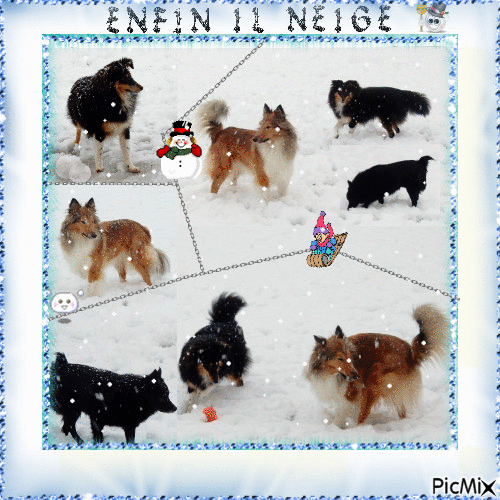 ENFIN IL NEIGE! - Free animated GIF