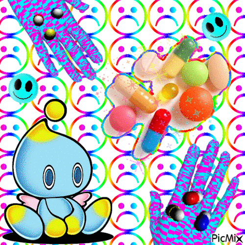 chao tripping - Free animated GIF