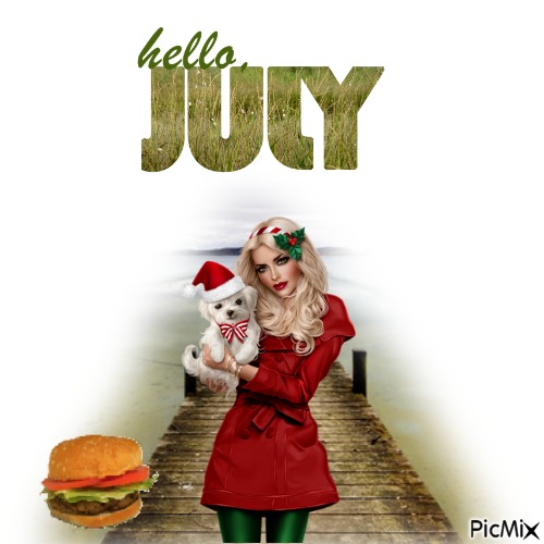 Hello July - δωρεάν png